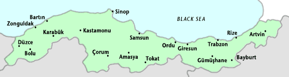 Black Sea region of Turkey