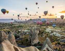 Hot-air balloons over Cappadocia