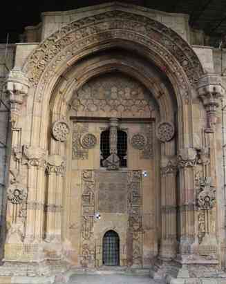 Monumental stone gate of Divrigi Grand Mosque and Darussifa