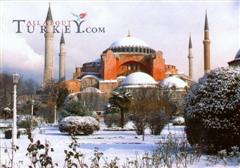 Hagia Sophia under snow