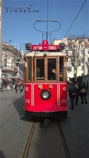 Nostalgic tram on Istiklal street
