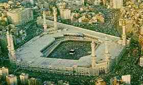 Mosque of Mecca with Kaba in the center