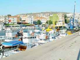 fishing boats in Sinop harbor