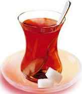 Tulip shaped tea glass